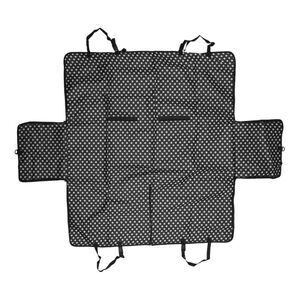 Durable Waterproof Car Seat Cover for Pet Dots Pattern Black